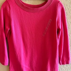 Loft Cotton/Cashmere 3/4 Sleeve Sweater